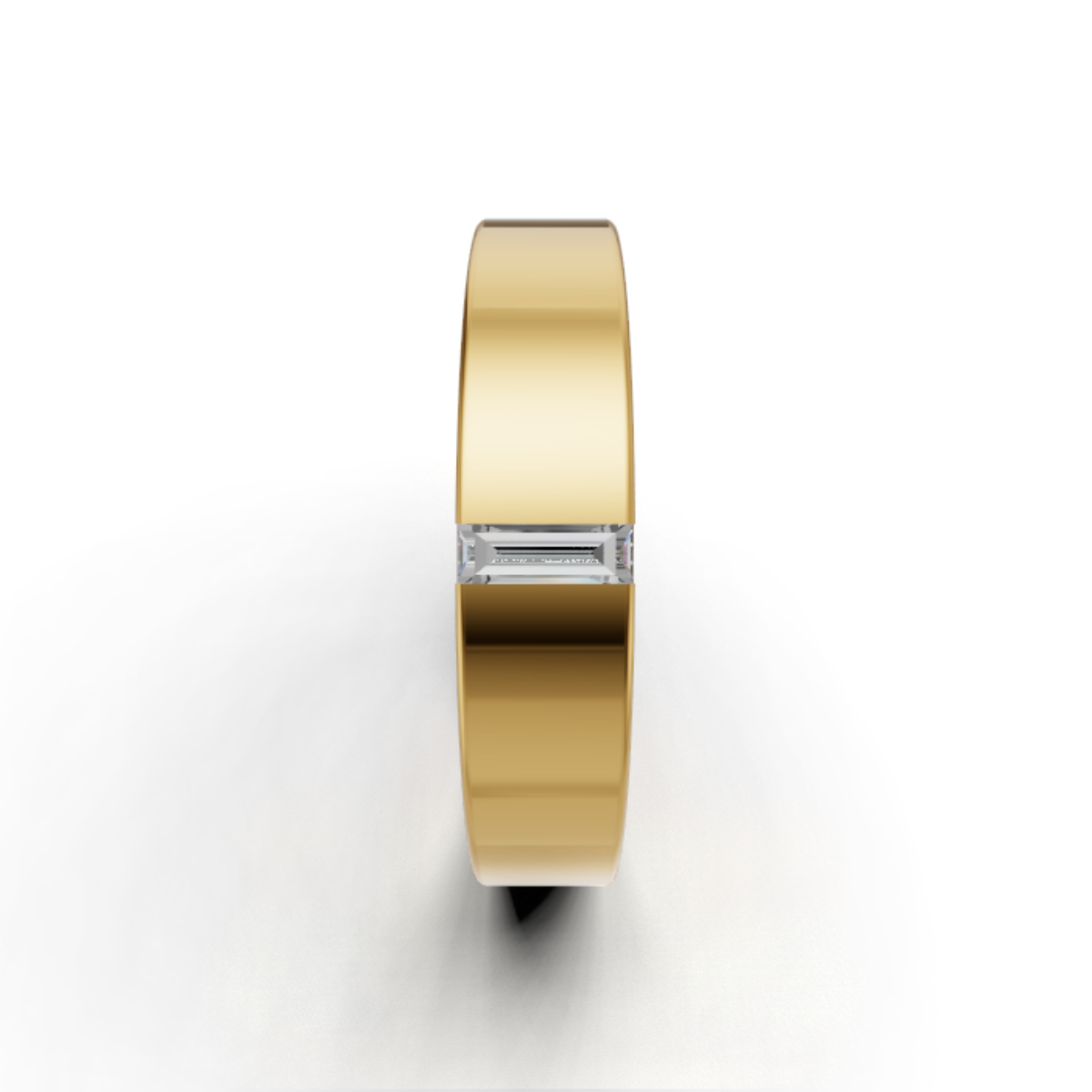 0.20 CT Baguette Lab-Grown Diamond Unisex Gold Ring