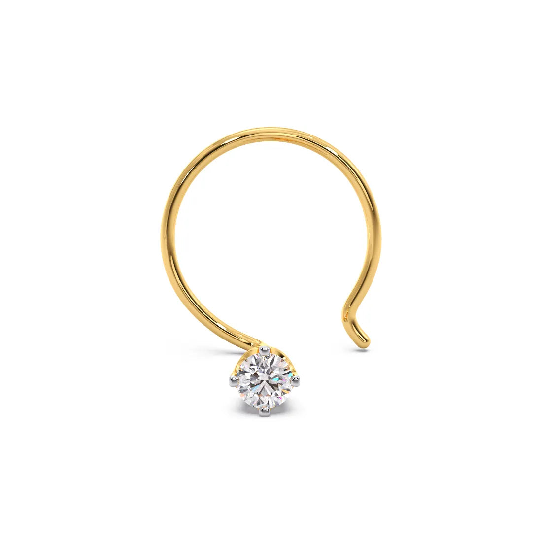 Avarta 18k Yellow Gold 25 Cents Diamond Nose pin