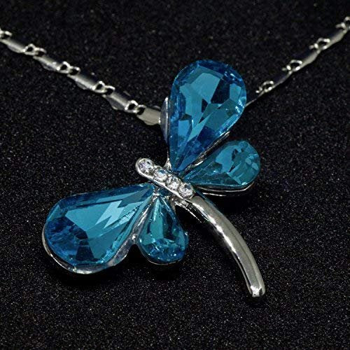 Avarta Allure Swarovski Element Blue Dragonfly Pendant for Girls and Women