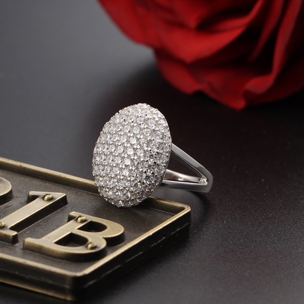 Avarta Sterling Silver Twilight American Diamond Ring