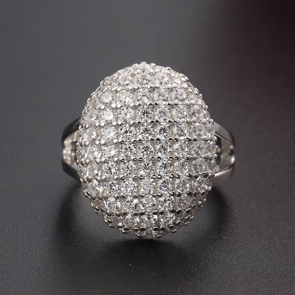 Avarta Sterling Silver Twilight American Diamond Ring
