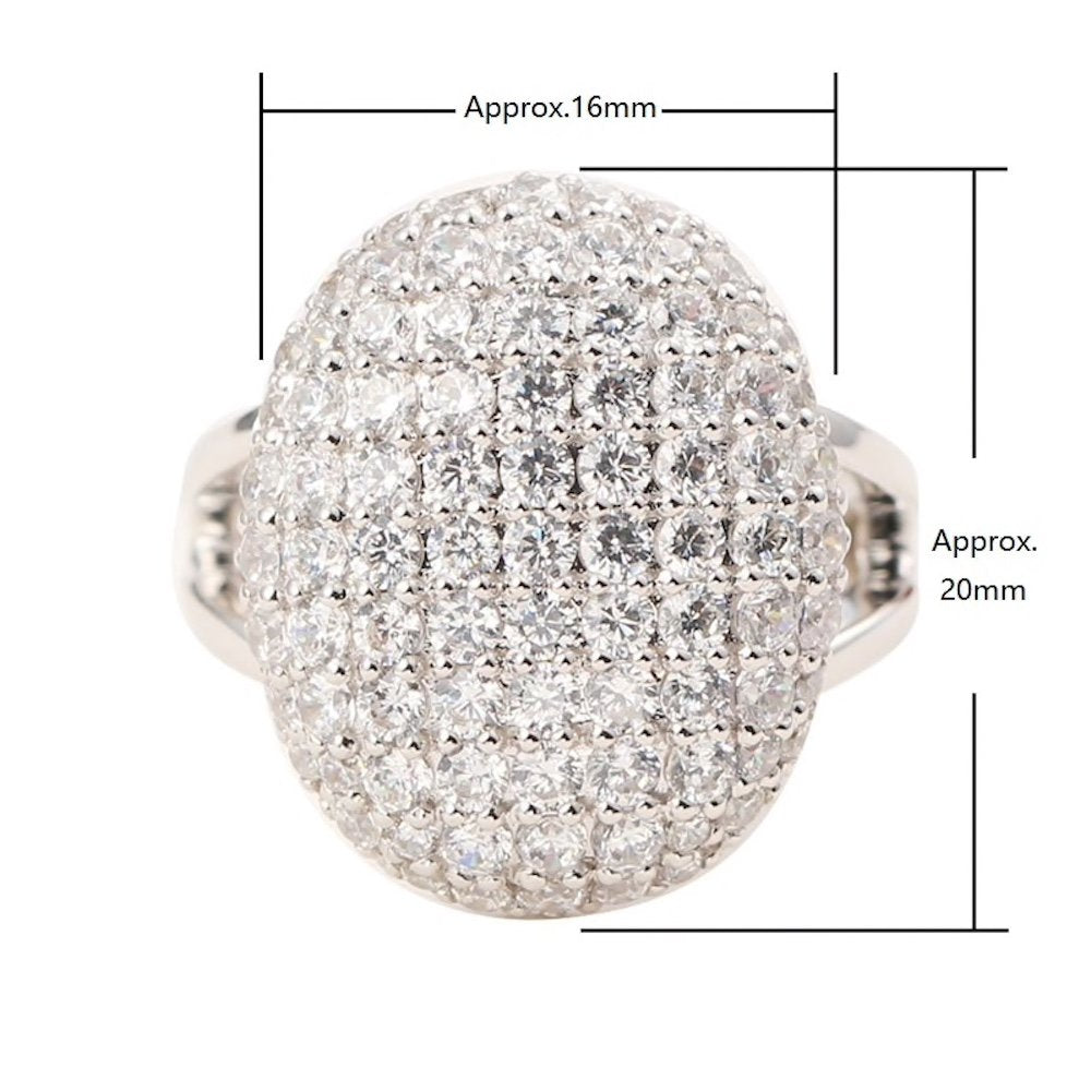 Avarta Sterling Silver Twilight American Diamond Ring