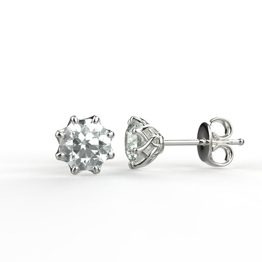 Avarta 92.5 Sterling Silver Enchantic American Diamond Studs Earring For Girls &amp; Women