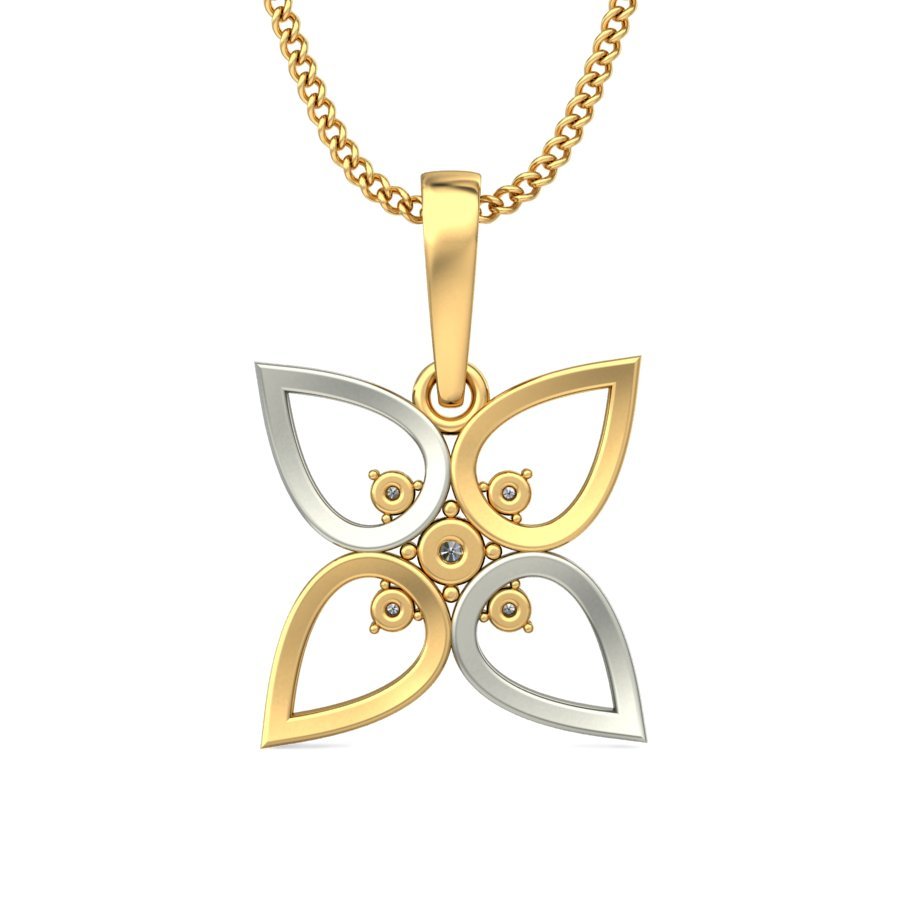 Avarta 18k Gold Diamond Flower Pendant