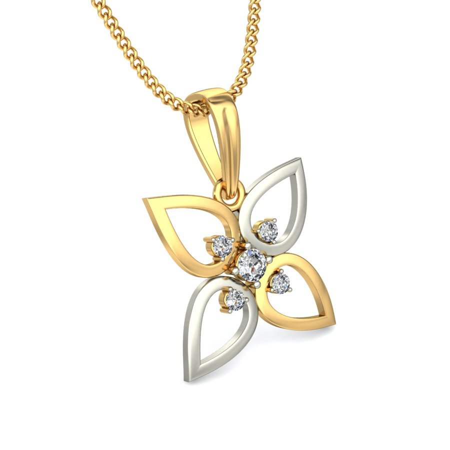 Avarta 18k Gold Diamond Flower Pendant