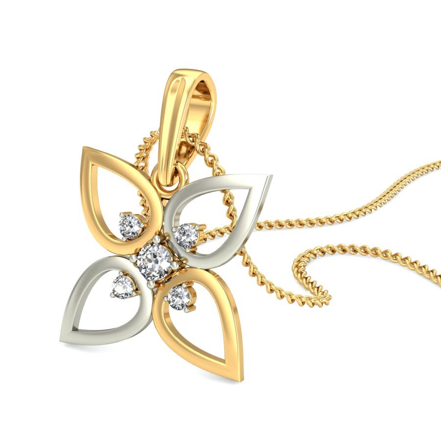 Avarta 18k Gold Diamond Flower Pendant Main image