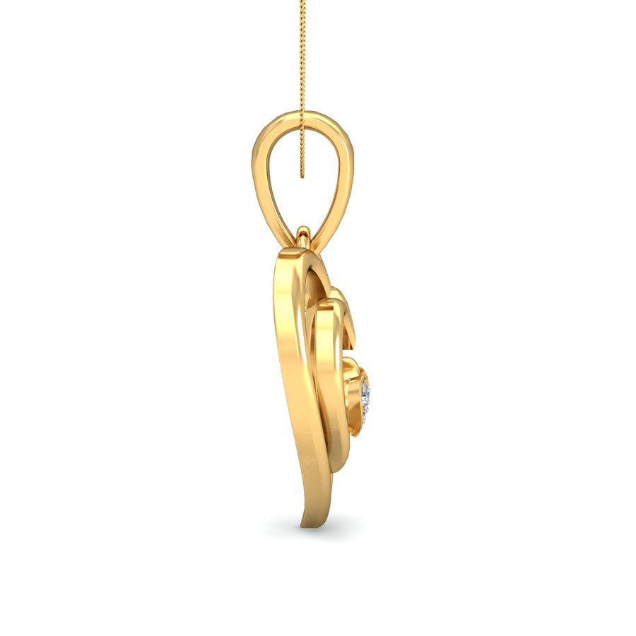 Radiance of Four Hearts, Lab Grown Diamond Quad Heart Pendant in 9K/14K/18K Gold | Elegant Love & Sparkle Necklace