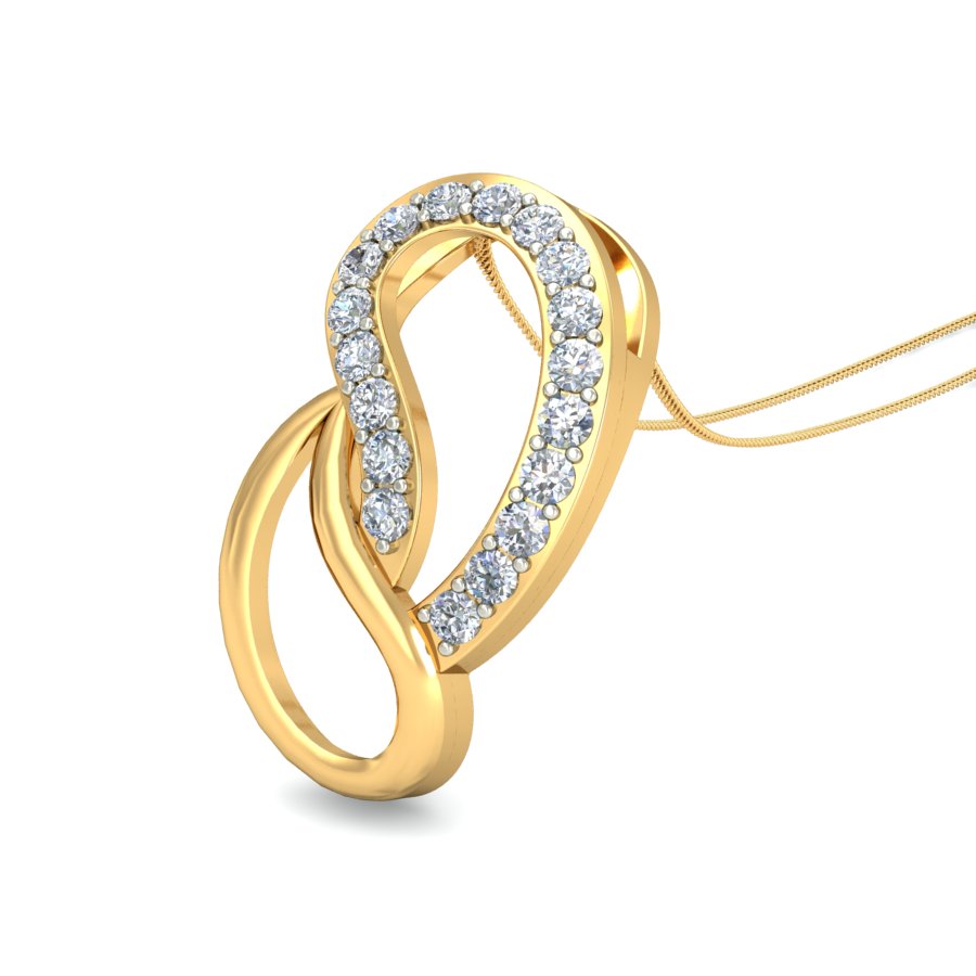 Infinite Twist Diamond Pendant, Lab Grown Diamond Infinity Necklace in 9K/14K/18K Gold | Handmade Designer Love & Eternity Jewelry