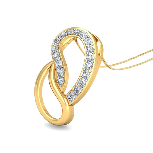 Infinite Twist Diamond Pendant, Lab Grown Diamond Infinity Necklace in 9K/14K/18K Gold | Handmade Designer Love & Eternity Jewelry