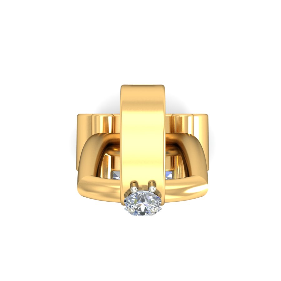 Oval Brilliance Dual Tone Pendant, Lab Grown Diamond Drop Necklace in 9K/14K/18K Gold | Unisex Modern Jewelry by Avarta