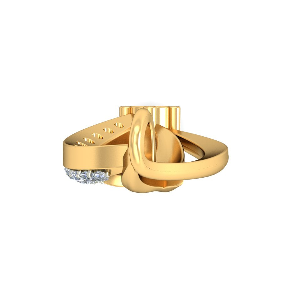 Golden Flame Diamond Pendant, Lab Grown Diamond Flame of Life Necklace in 9K/14K/18K Gold | Elegant Passion Jewelry