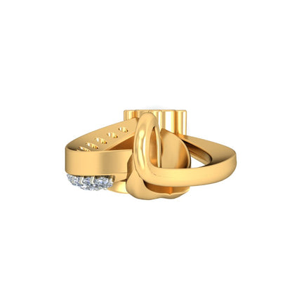 Golden Flame Diamond Pendant, Lab Grown Diamond Flame of Life Necklace in 9K/14K/18K Gold | Elegant Passion Jewelry