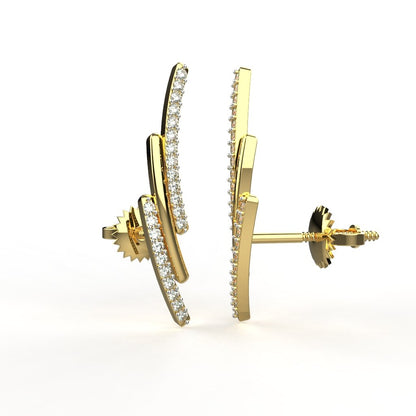Avarta Jewellery 18K BIS Hallmarked Gold Diamond Earrings For Girls &amp; Women