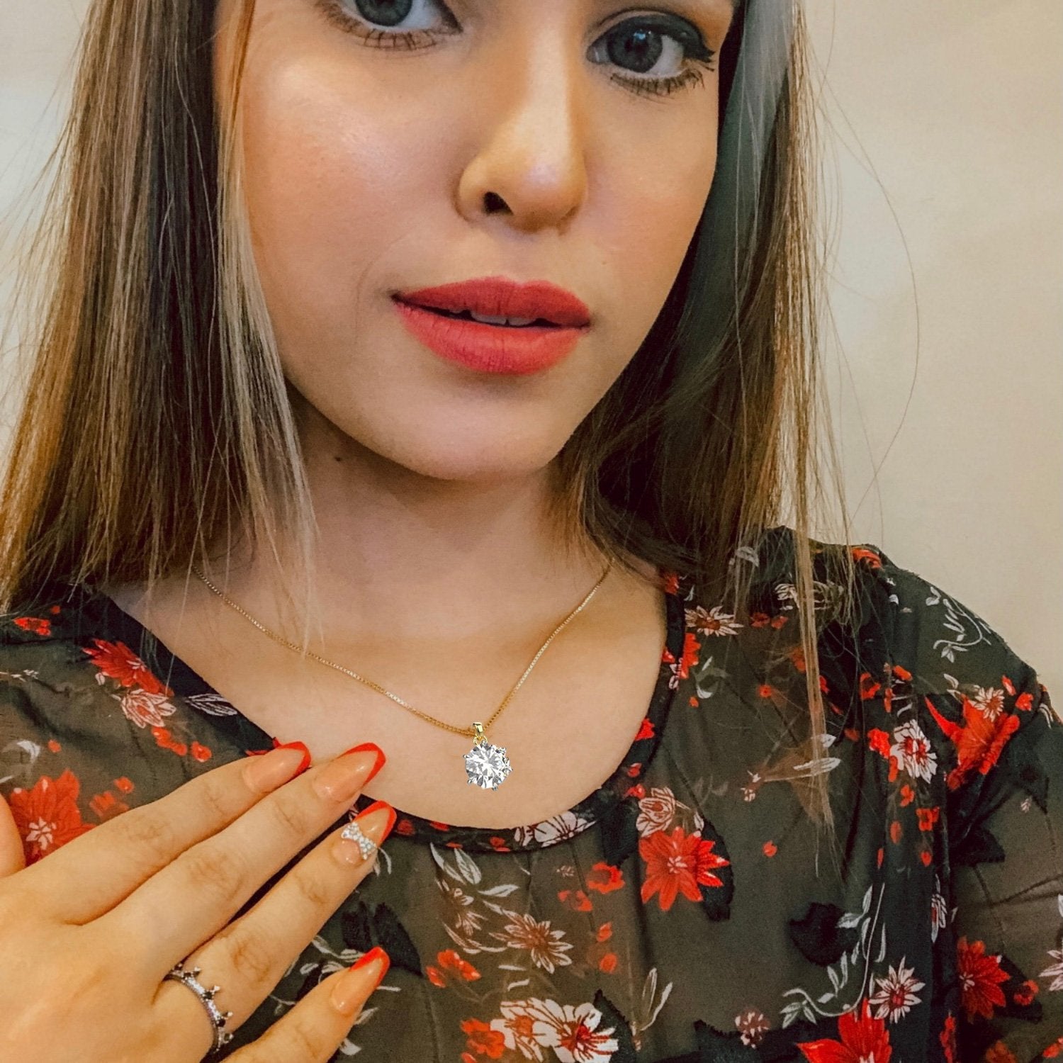 Avarta Jewellery 18k BIS Hallmarked Gold 2 Carat Solitaire Pendant For Girls &amp; Women Secondary image