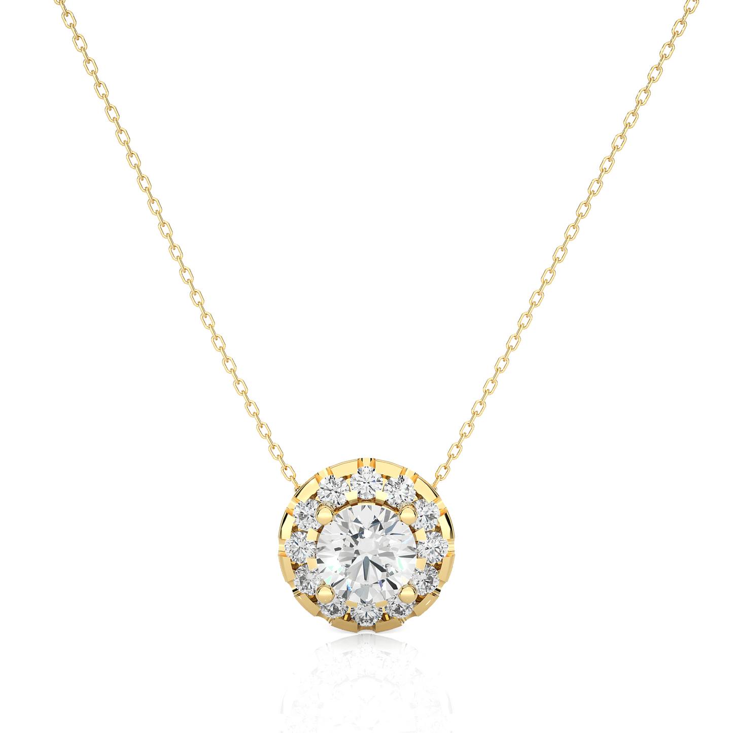 Avarta Jewellery 18k Gold 25 Cents Halo Pendant