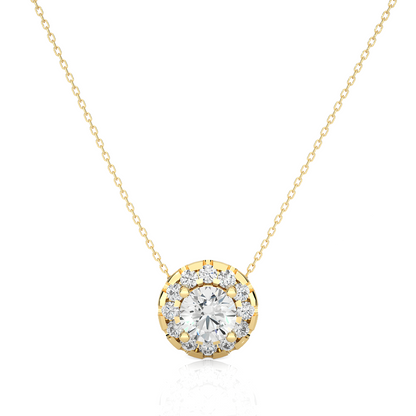 Avarta Jewellery 18k Gold 25 Cents Halo Pendant