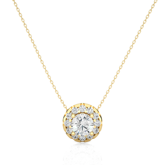 Avarta Jewellery 18k Gold 25 Cents Halo Pendant