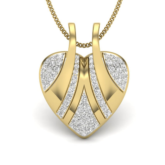 Eternal Sparkle | 9K-14K-18K Gold Diamond Heart Pendant