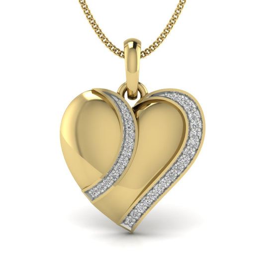 Timeless Glow | 9K-14K-18K Gold Diamond Heart Pendant