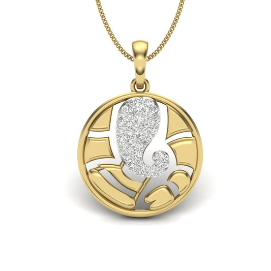 Lab Grown Diamond Lord Ganesha Pendant | 9K/14K/18K Gold Choice | 4.40g Ethical Sparkle 0.31ctw for Prosperity & Daily Blessings