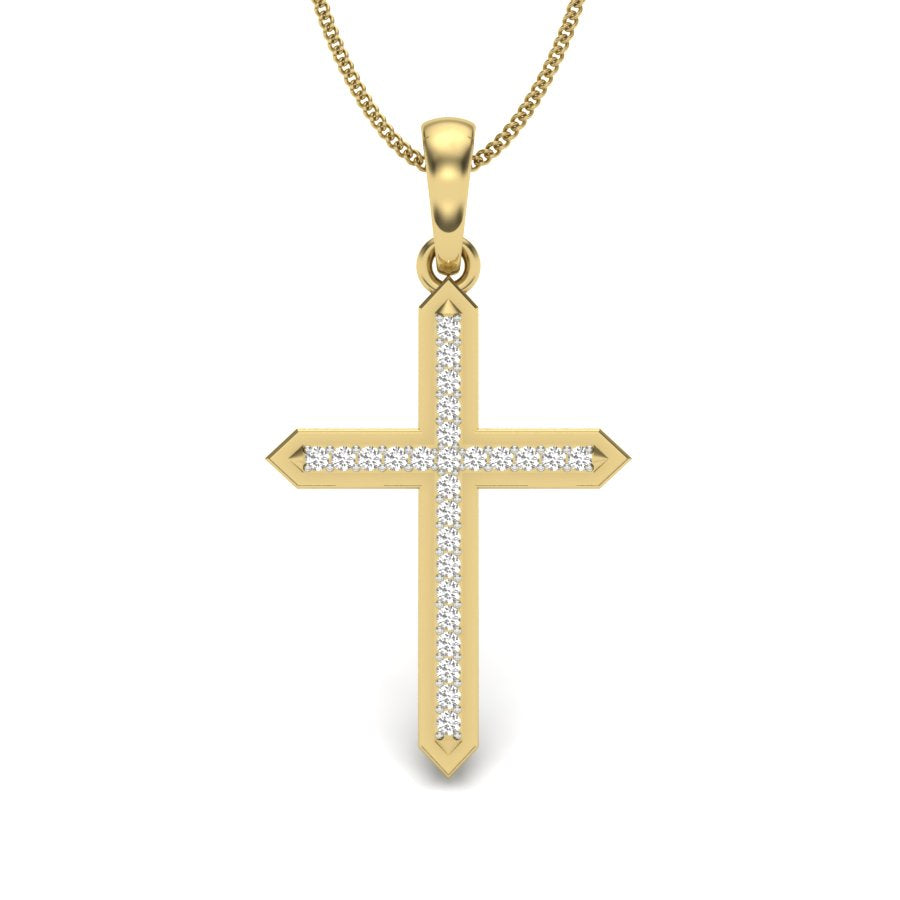 Heirloom Diamond Cross Pendant - Lab Grown Diamonds in Solid 9K/14K/18K Gold | Luxury Timeless Religious Pendant for Her