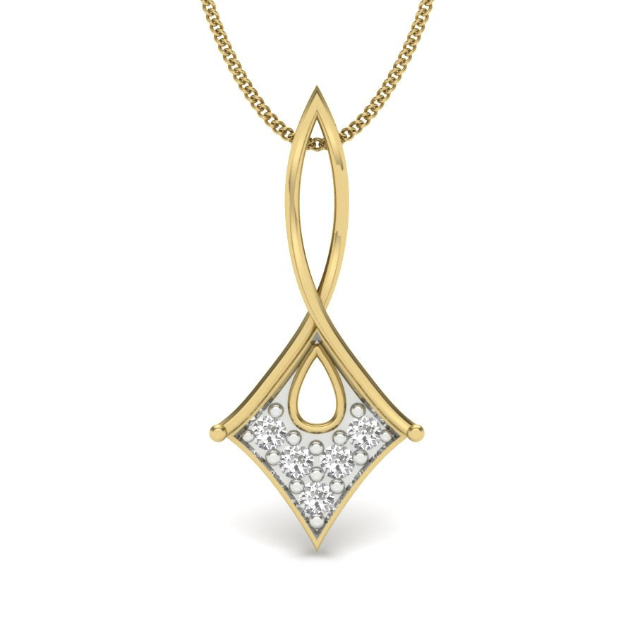 Golden Fish of Life Pendant, Lab Grown Diamond Necklace in 9K/14K/18K Gold | Elegant Jewelry for Women's