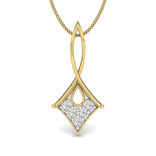 Golden Fish of Life Pendant, Lab Grown Diamond Necklace in 9K/14K/18K Gold | Elegant Jewelry for Women's
