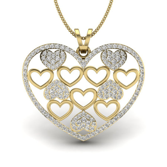 Avarta Jewellery Layer Heart Lab Grown Diamond Pendant