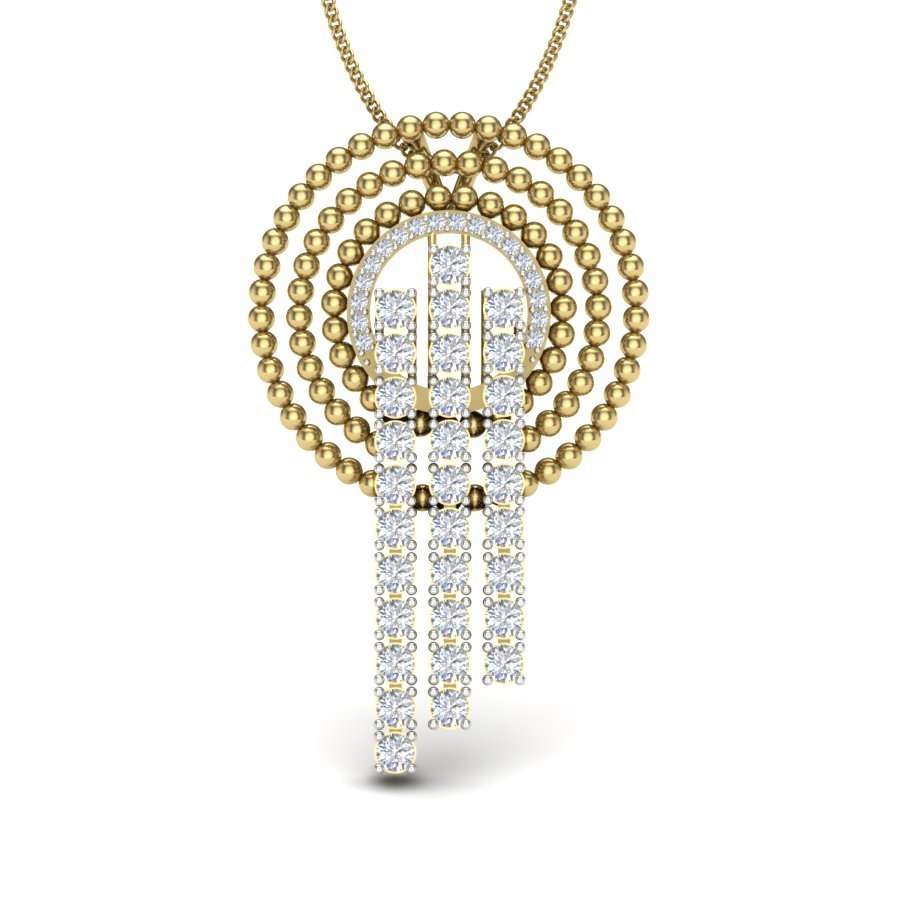 Avarta Jewellery Falling Lines Lab Grown Diamond Pendant