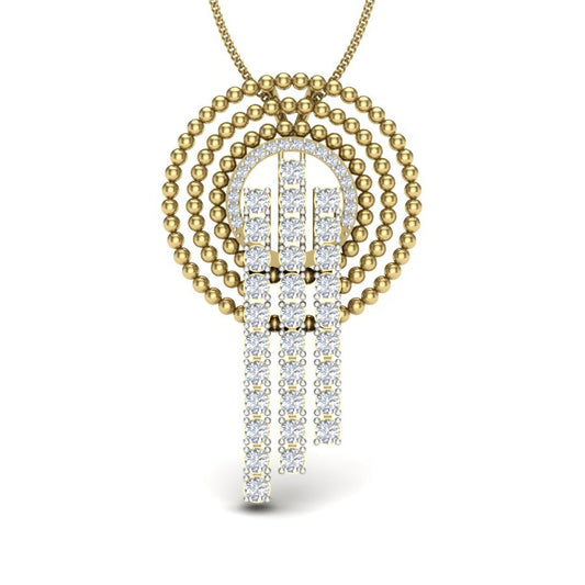 Avarta Jewellery Falling Lines Lab Grown Diamond Pendant
