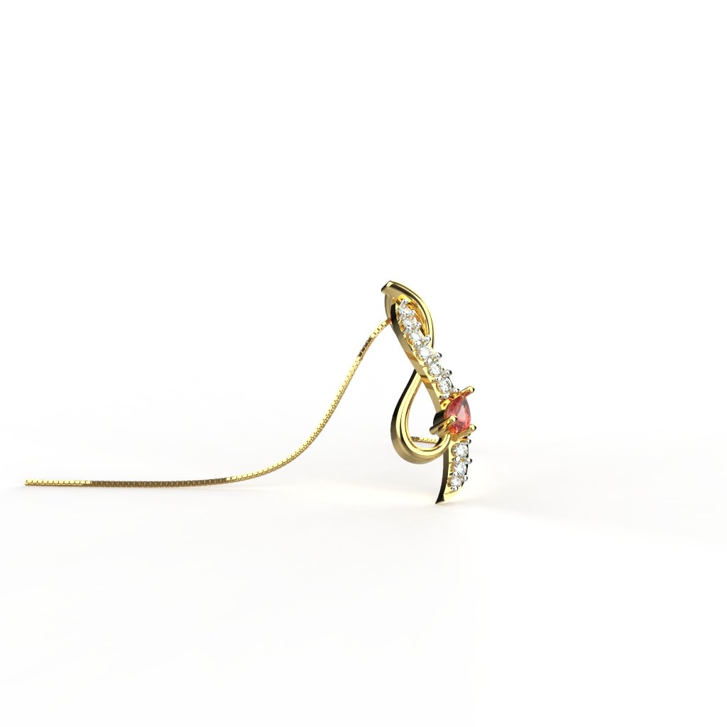 Avarta Jewellery 18k Gold Dazzling Pendant For Girls &amp; Women