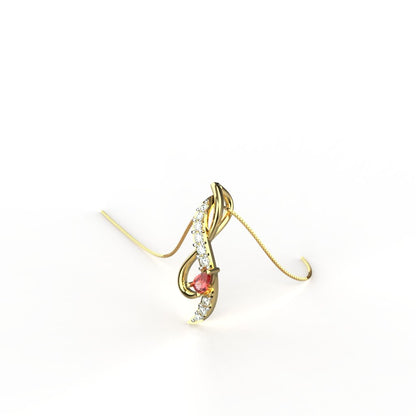Avarta Jewellery 18k Gold Dazzling Pendant For Girls &amp; Women