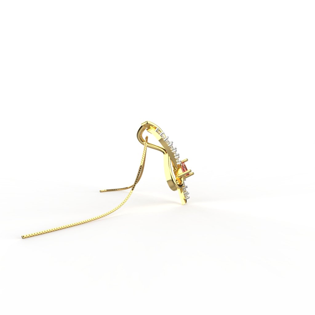 Avarta Jewellery 18k Gold Dazzling Pendant For Girls &amp; Women