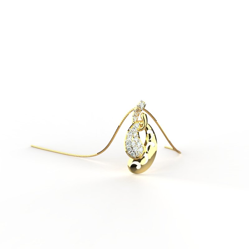 Avarta Jewellery 18k Gold Ravishing Pendant For Girls &amp; Women