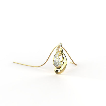 Avarta Jewellery 18k Gold Ravishing Pendant For Girls &amp; Women