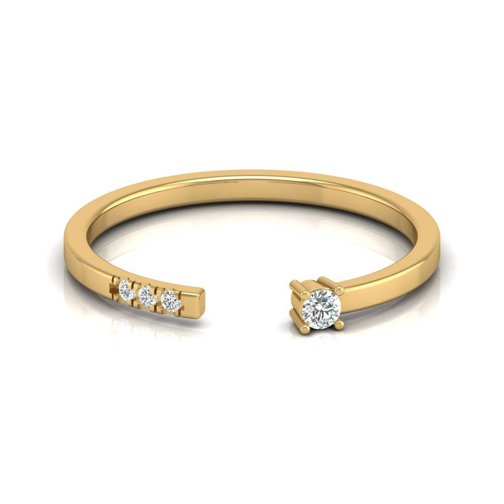 Avarta Jewellery 18K Gold Free Size Diamond Ring Secondary image