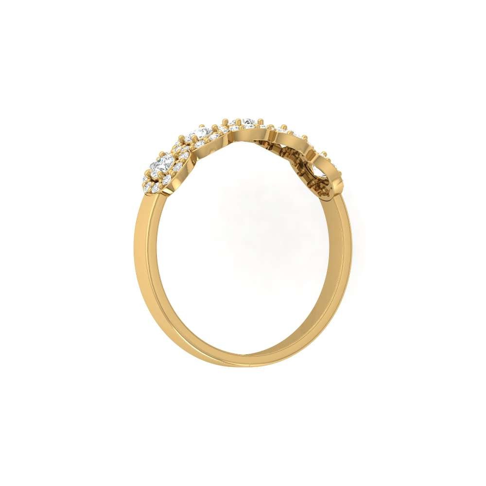 Avarta Jewellery 18K Gold Stipule Diamond Ring