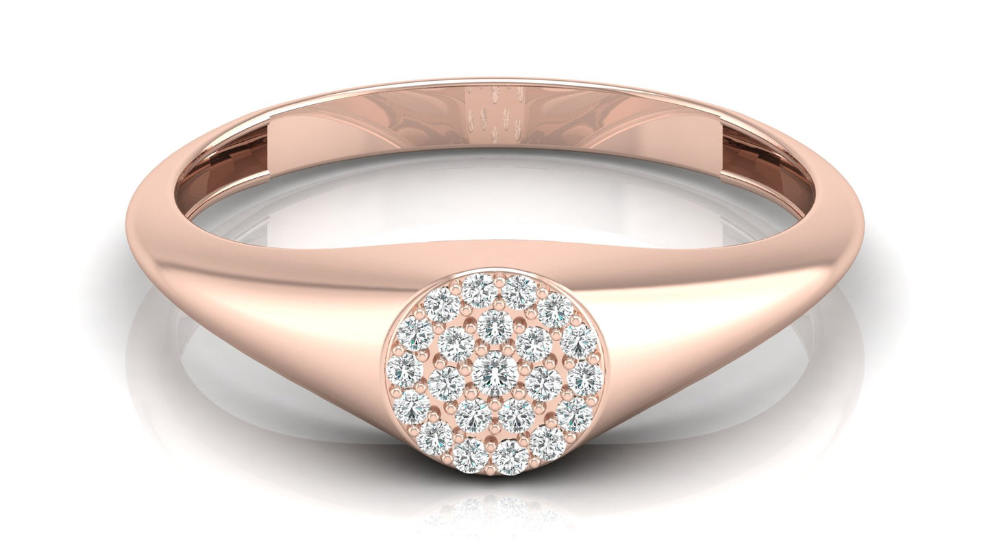 Cluster Diamond Ring in 9K | 14K | 18K BIS Hallmarked Yellow, Rose & White Gold with Certified Lab Grown Diamonds Handcrafted Designer Jewellery by Avarta