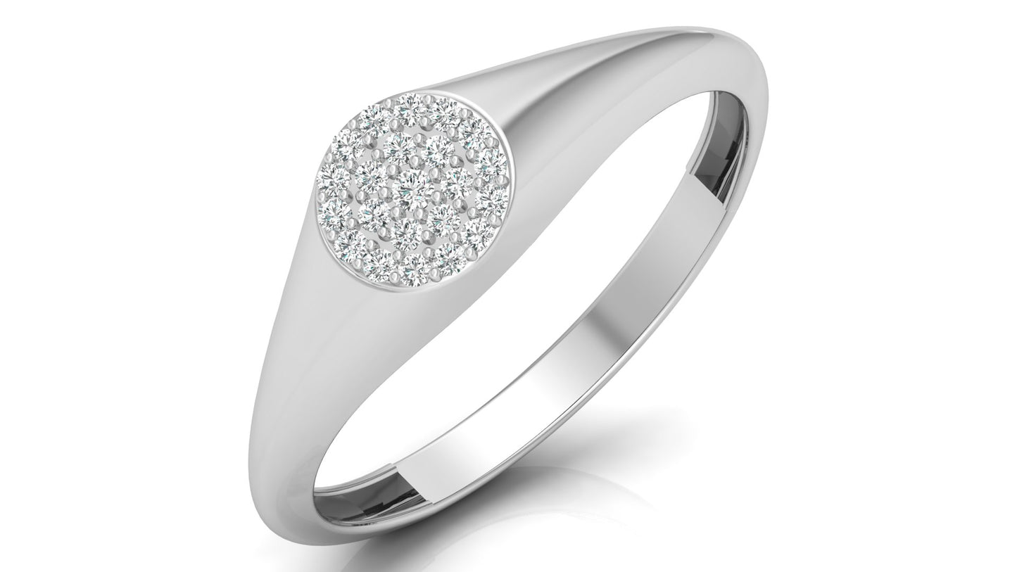 Cluster Diamond Ring in 9K | 14K | 18K BIS Hallmarked Yellow, Rose & White Gold with Certified Lab Grown Diamonds Handcrafted Designer Jewellery by Avarta