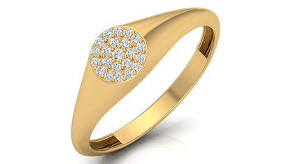 Cluster Diamond Ring in 9K | 14K | 18K BIS Hallmarked Yellow, Rose & White Gold with Certified Lab Grown Diamonds Handcrafted Designer Jewellery by Avarta