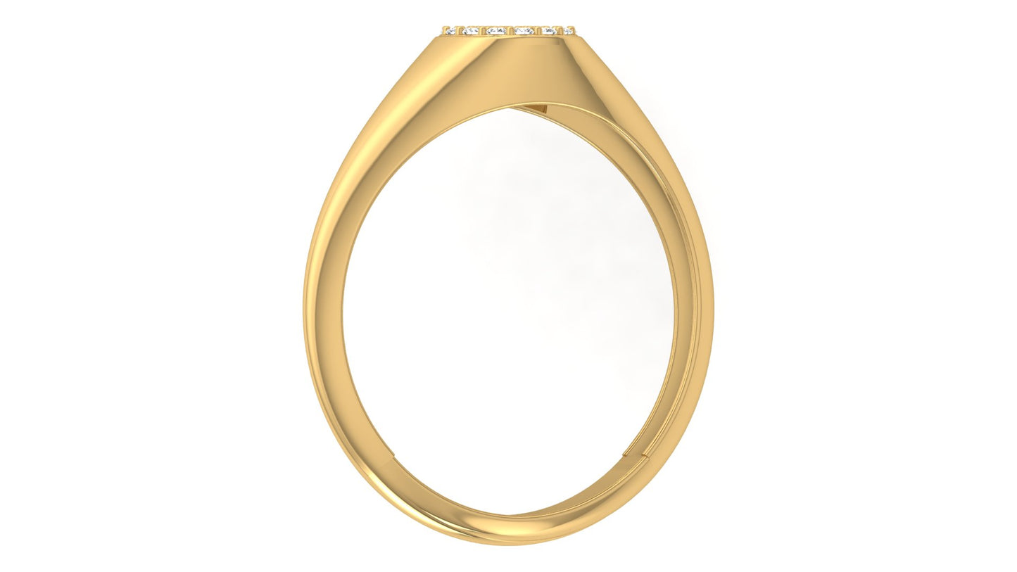 Cluster Diamond Ring in 9K | 14K | 18K BIS Hallmarked Yellow, Rose & White Gold with Certified Lab Grown Diamonds Handcrafted Designer Jewellery by Avarta