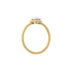 Avarta Jewellery Charismatic 18K Gold Oval Halo Solitaire Ring