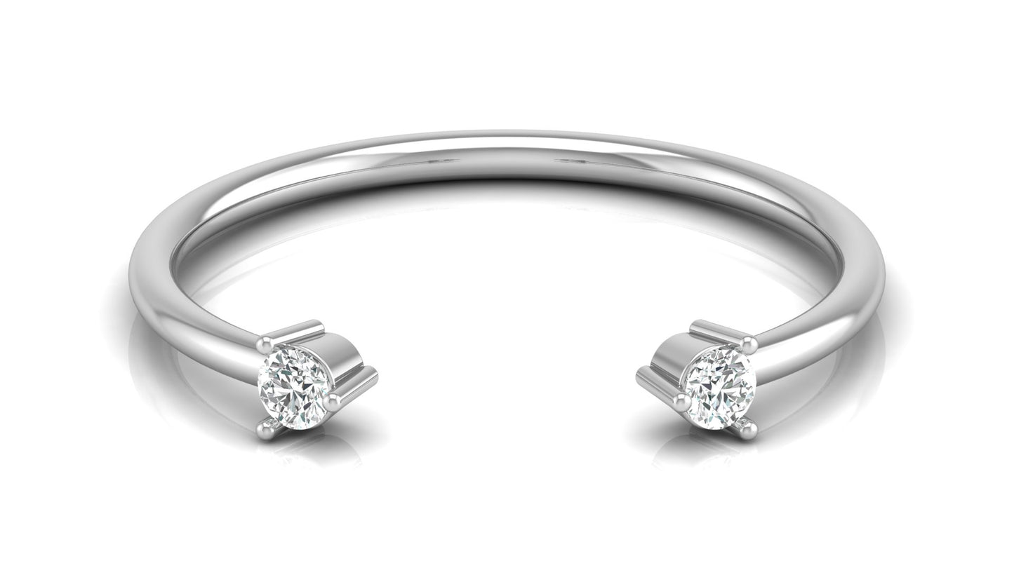 Open‑End Diamond Ring in 9K | 14K | 18K BIS Hallmarked Yellow, Rose & White Gold with Certified Lab Grown Diamonds, Minimalist Luxury Jewellery by Avarta