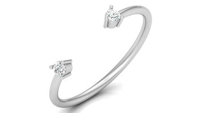 Open‑End Diamond Ring in 9K | 14K | 18K BIS Hallmarked Yellow, Rose & White Gold with Certified Lab Grown Diamonds, Minimalist Luxury Jewellery by Avarta