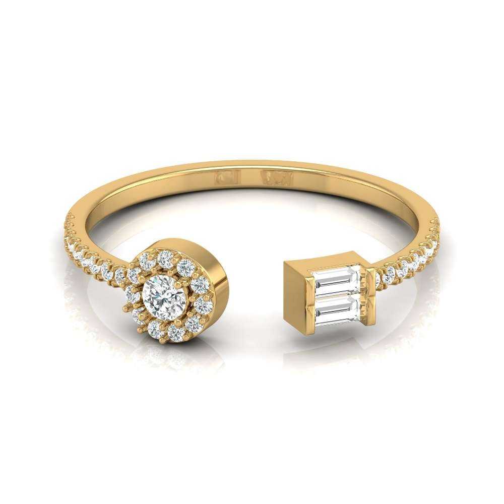 Avarta Jewellery Gold Resizable Moissanite Ring