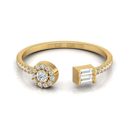 Avarta Jewellery Gold Resizable Moissanite Ring