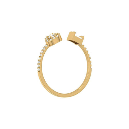 Avarta Jewellery Gold Resizable Moissanite Ring