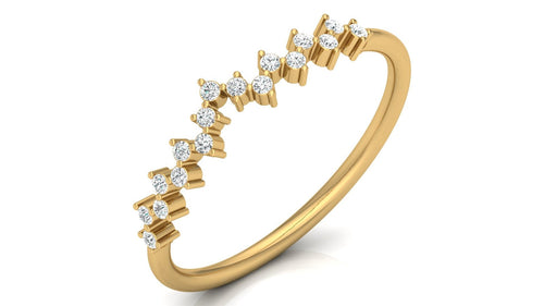 18K Gold Dainty Moissanite Diamond Ring | Bestselling Minimalist Ring