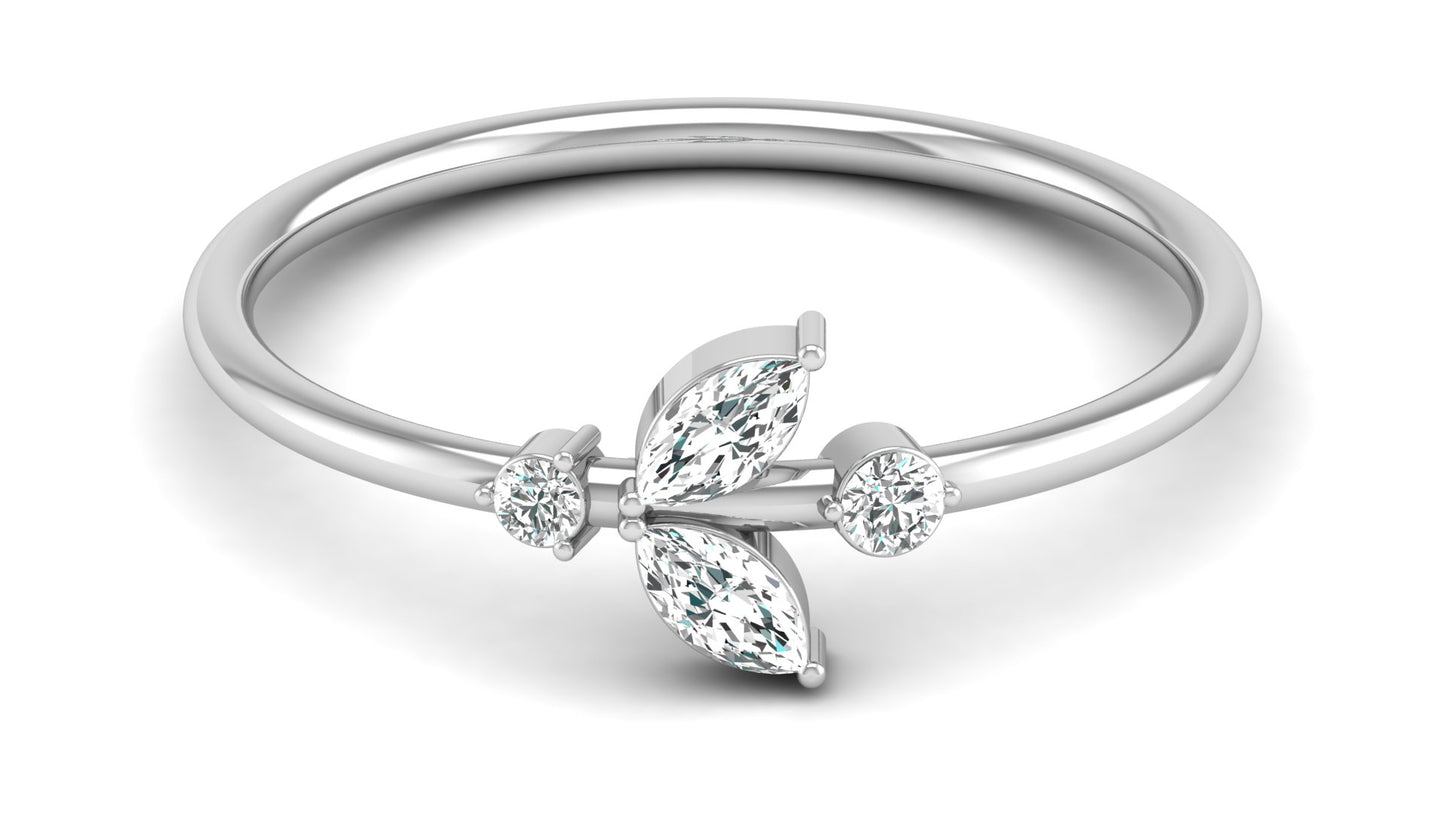 Forever Blossom Floral Diamond Ring in 9K | 14K | 18K BIS Hallmarked Yellow, Rose & White Gold with Certified Lab Grown Diamonds, Nature’s Elegance Floral Inspired Jewellery by Avarta