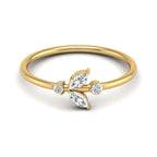 Avarta Jewellery 18K Gold Stipule Diamond Ring